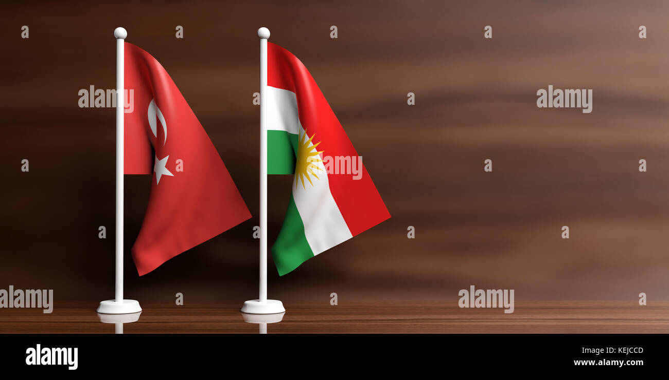 Turkey and Kurdistan relations. Turkey and Kurdistan small flags on