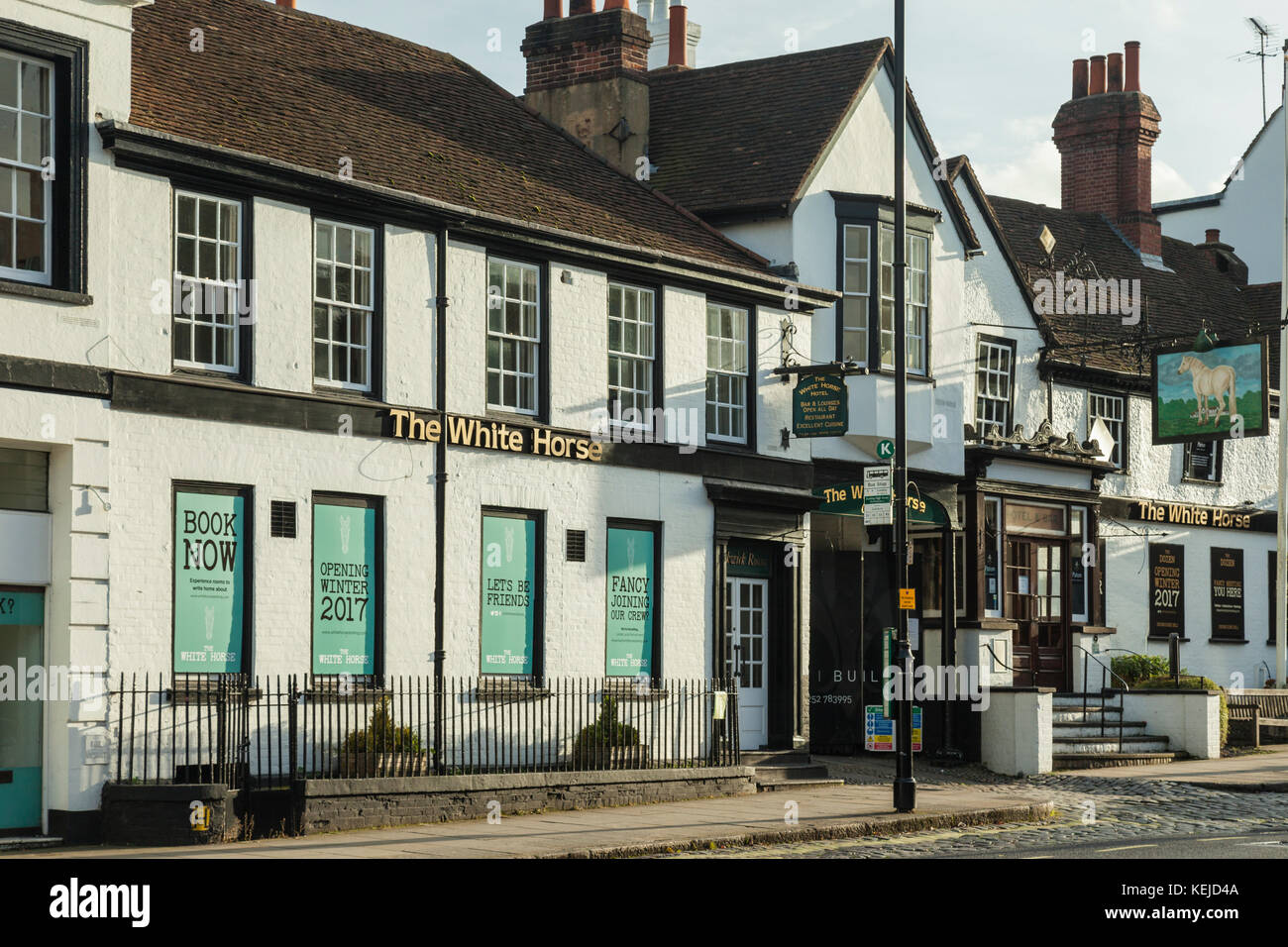 The White Horse pub in Dorking, Surrey, England. Stock Photo