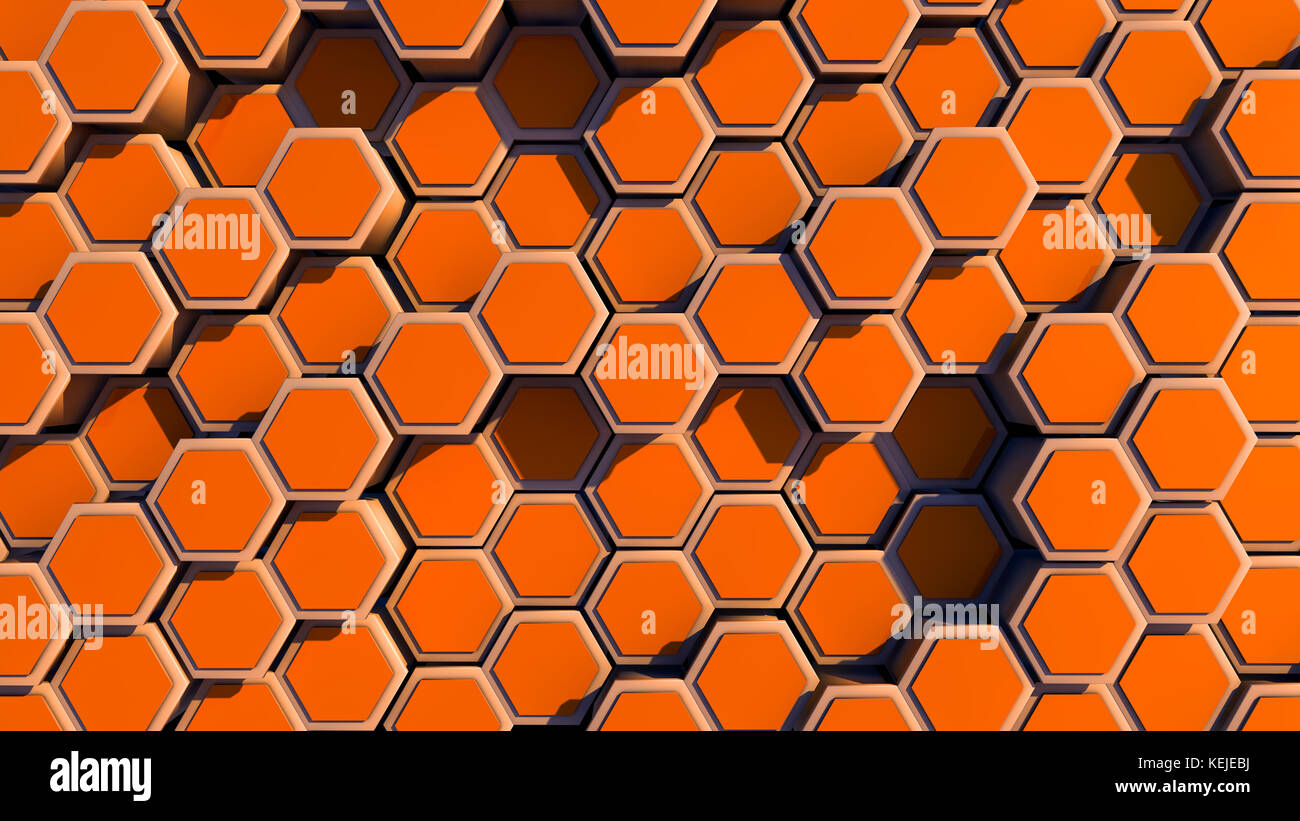 3d rendering. Abstract hexagon geometry background Stock Photo - Alamy