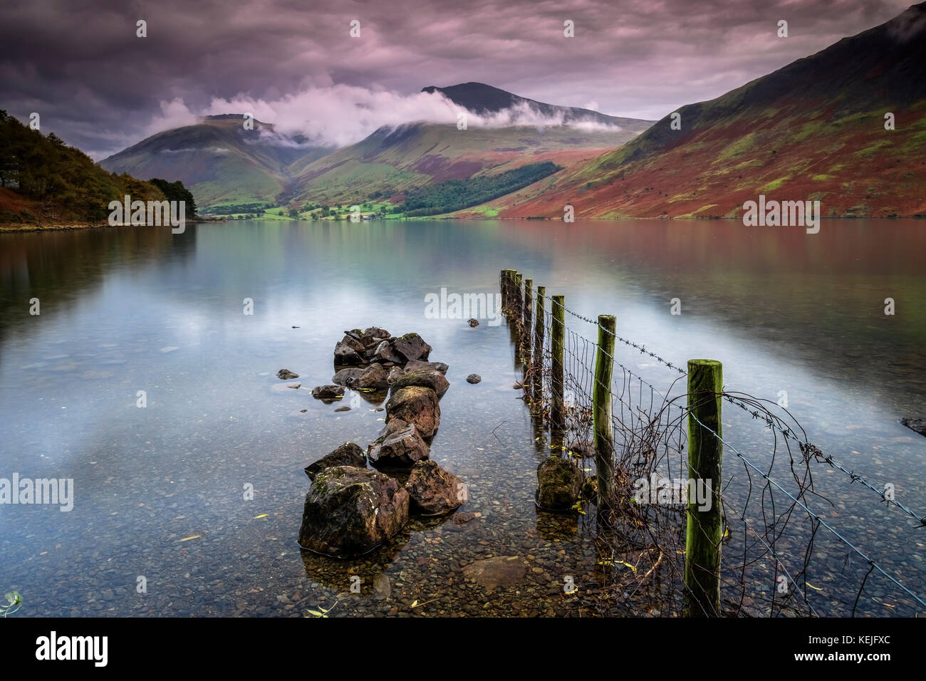 Wastwater in autumn, Lake District National Park, Cumbria, England, UK Stock Photo