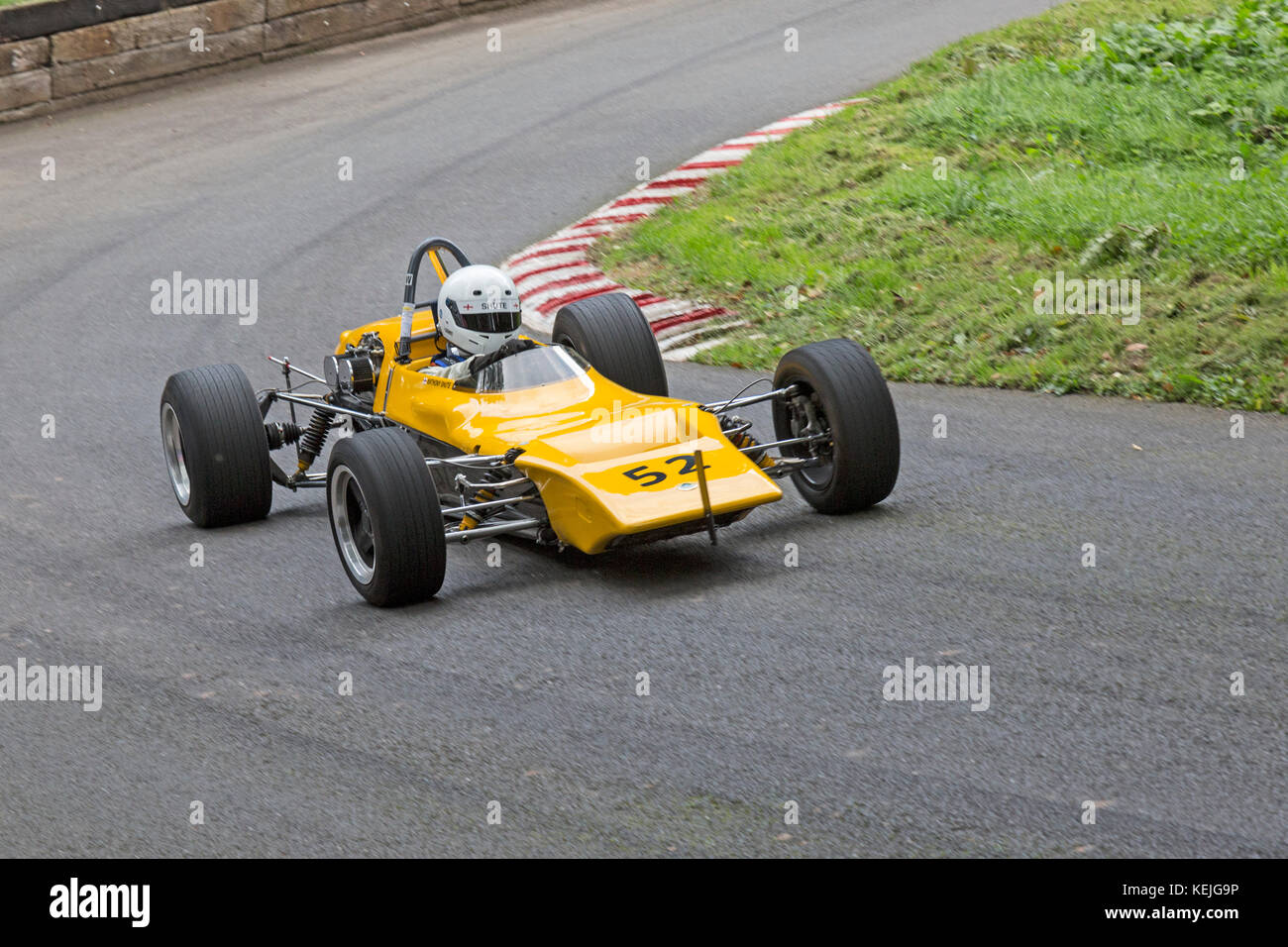 Lotus 69F being driven by Anthony Shute at the Autumn Speed Finale at Shelsley Walsh Hill Climb, Worcestershire, England, on 16th September 2017 Stock Photo