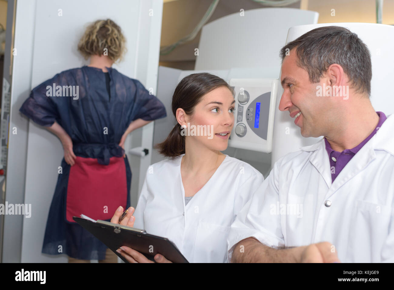 Medical workers in radiology unit Stock Photo Alamy