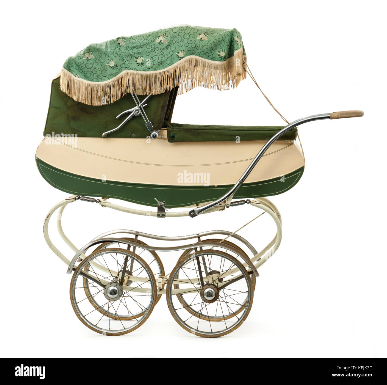 Vintage early 1960's Restmor coach-built carriage pram Stock Photo