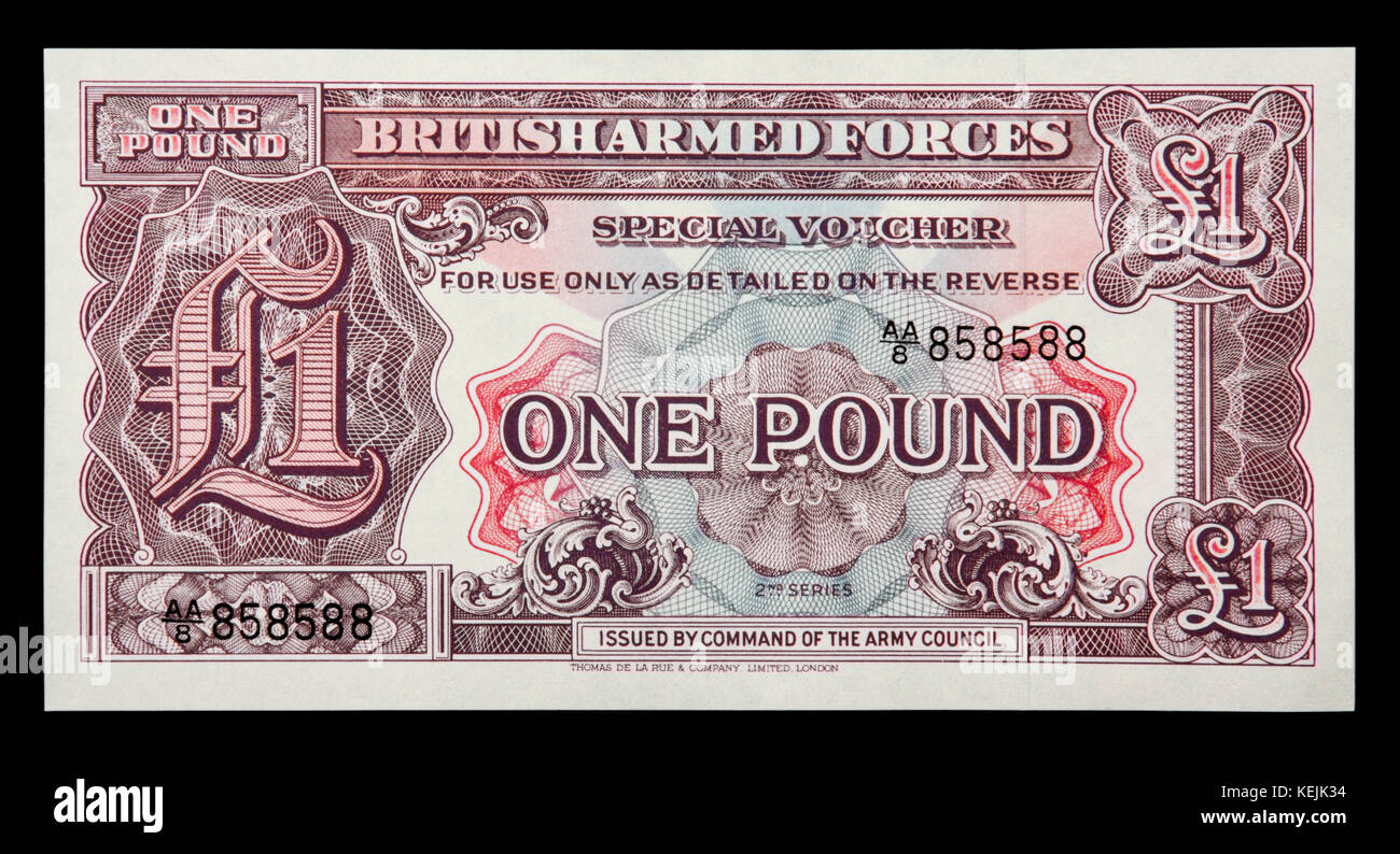Old british one pound note hi-res stock photography and images - Alamy