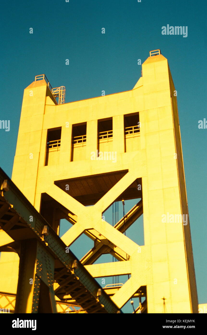 Tower Bridge, Sacramento, California Stock Photo
