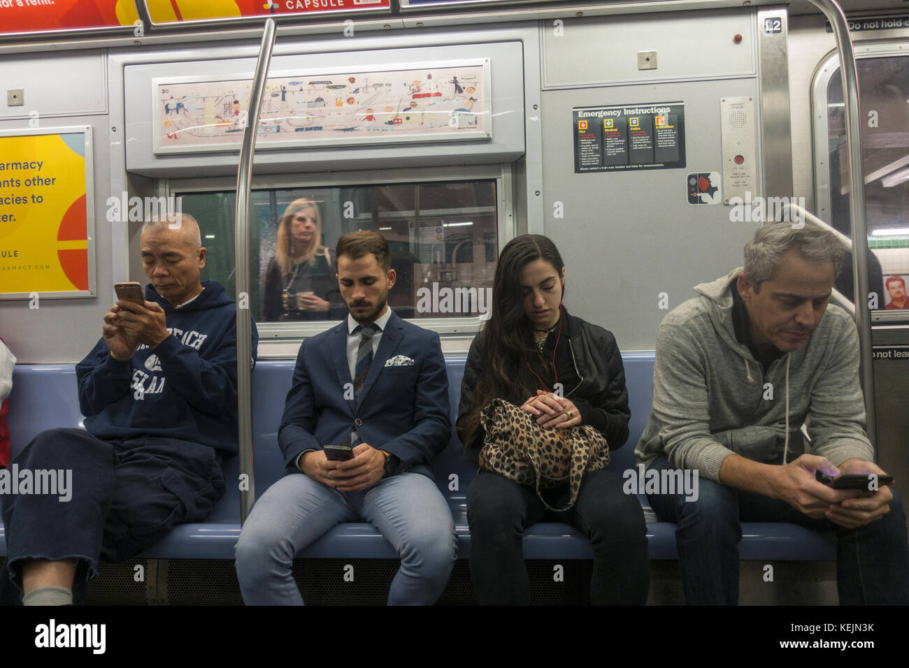 With wifi in all NYC subway stations now people are constantly on their
