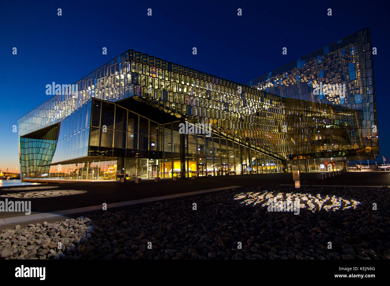 Harpa concert hall and conference center in Reykjavík, Iceland. Stock Photo