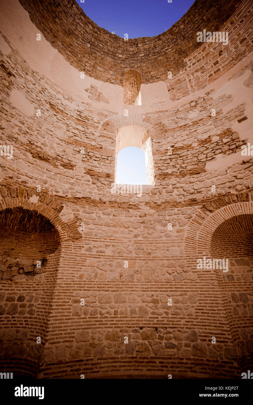 The Vestibule within Diocletian's Palace in the Old Town in Split, Croatia. Stock Photo