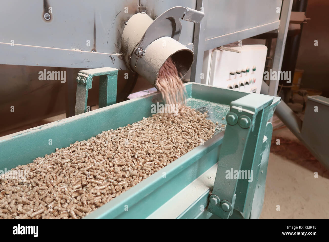 Part of pellets manufacturing process Stock Photo Alamy