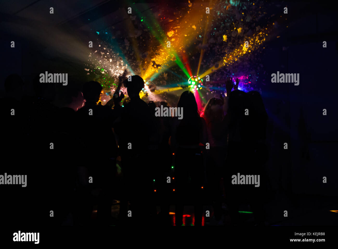 Foam Party with Disco Lights Stock Photo Alamy