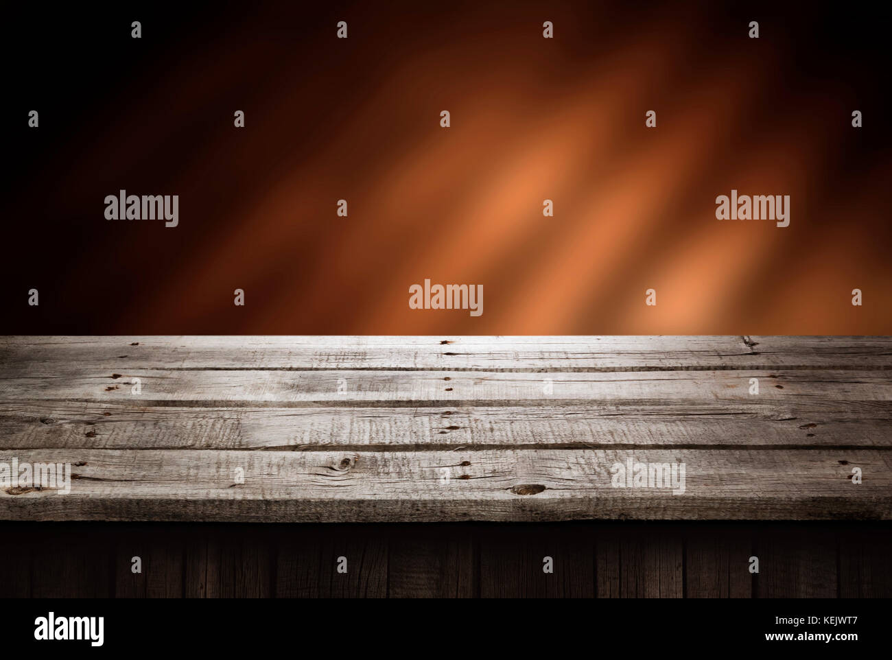 Dark wooden table, perspective background for product present Stock Photo