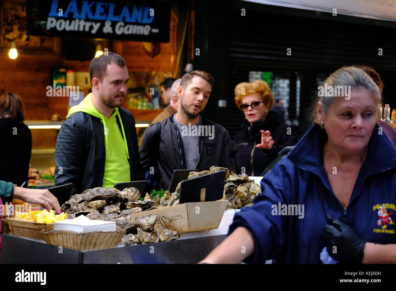 Oyster bar at Borough Market, London, United Kingdom Stock Photo Alamy