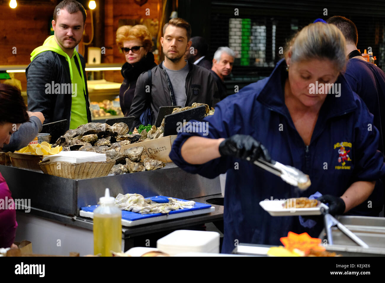 Oyster bar at Borough Market, London, United Kingdom Stock Photo Alamy