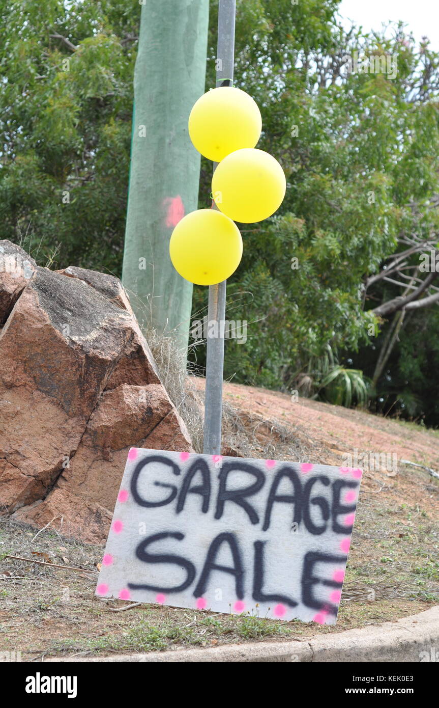 Garage sale sign during the Garage sale trail, Townsville, Queensland, Australia, 2122nd of