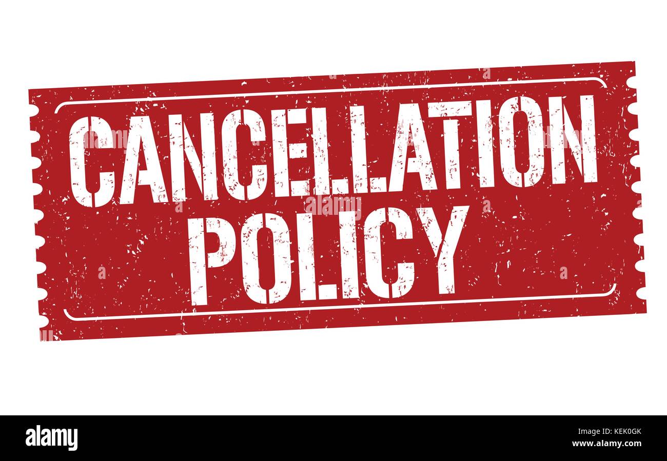 Cancellation policy grunge rubber stamp on white background, vector illustration Stock Vector