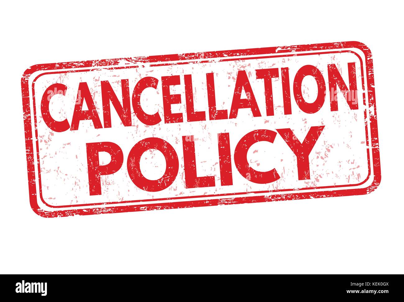 Cancellation policy grunge rubber stamp on white background, vector illustration Stock Vector