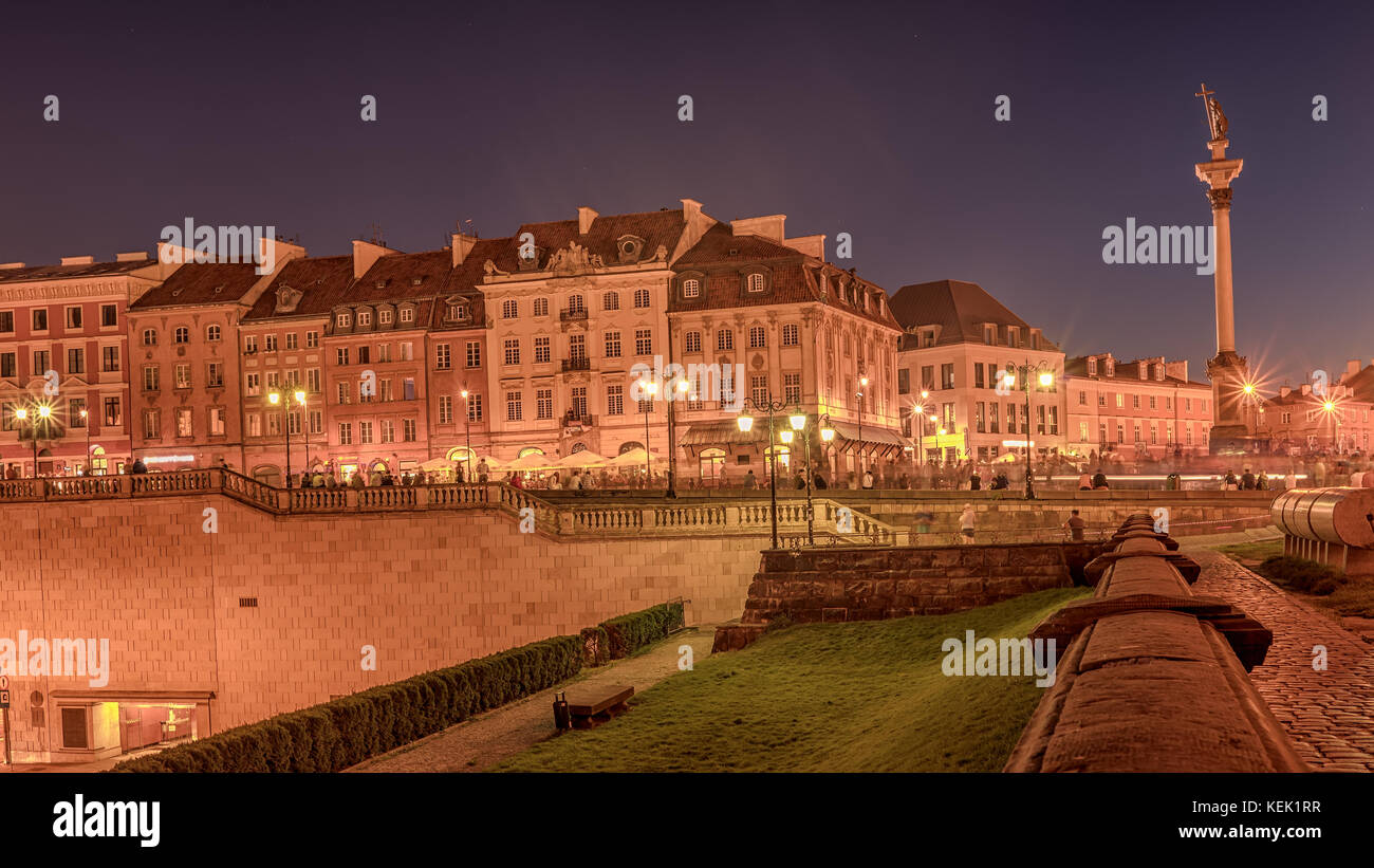 Warsaw, Poland:  the old town, Krakowskie Predmiescie, the most prestigious street of Polish capital city Stock Photo