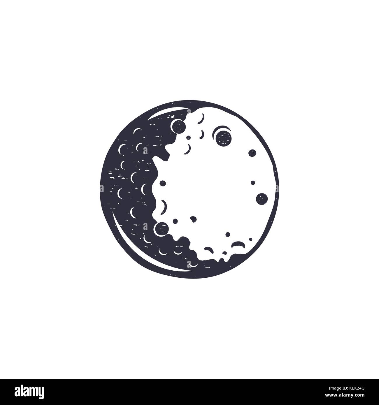 Cute Full Moon Isolated Icon Stock Vector (Royalty Free