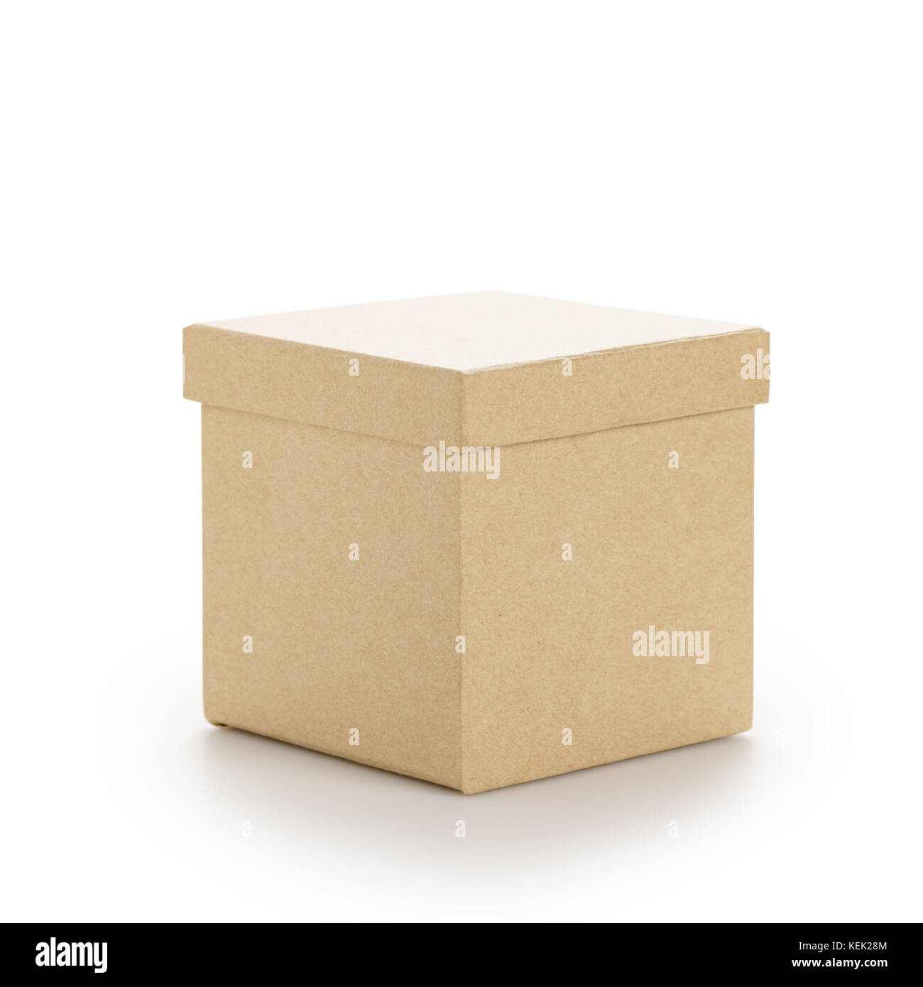brown paper box with lid isolated on white background Stock Photo Alamy