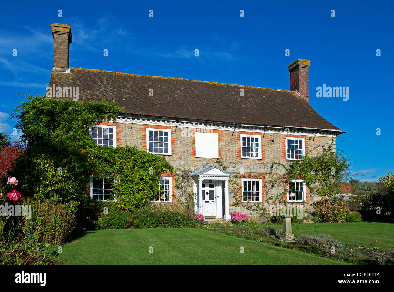 Handsome house in the village of Fletching, East Sussex, England UK Stock Photo