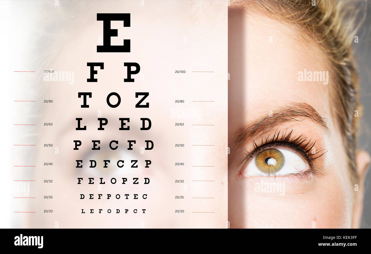 ophthalmology eye  check-up Stock Photo