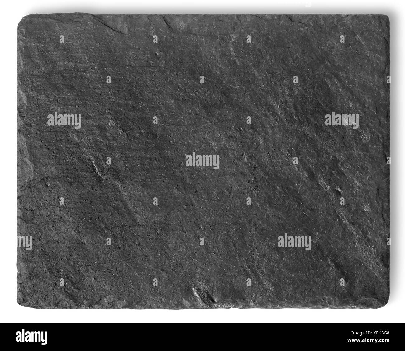 Blank black stone shale plate Stock Photo