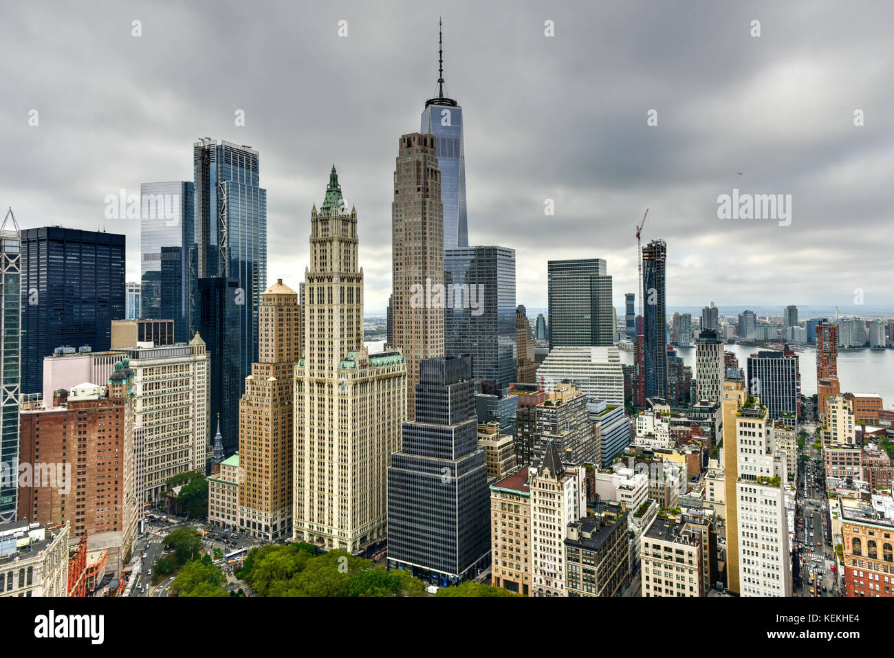 Aerial view of the New York City Skyline Stock Photo - Alamy
