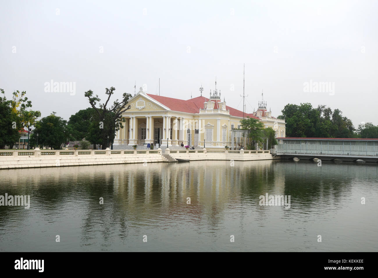 Phra Thinang Warophat Phiman at Bang Pa-In Palace, Thailand. Stock Photo