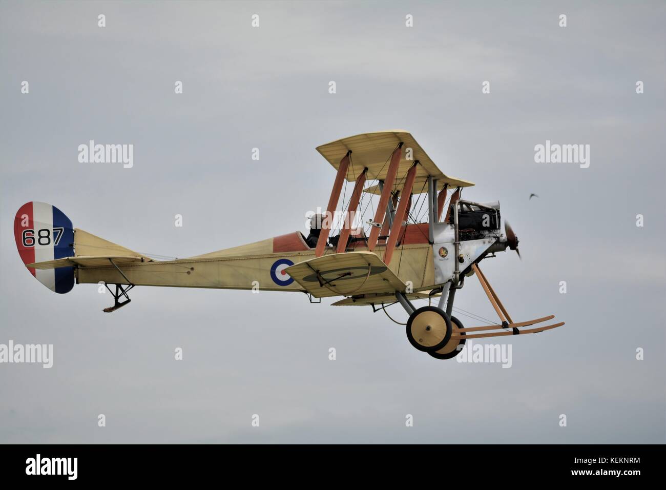 Royal Aircraft factory BE 2 world war one biplane, made for Biggles film Stock Photo