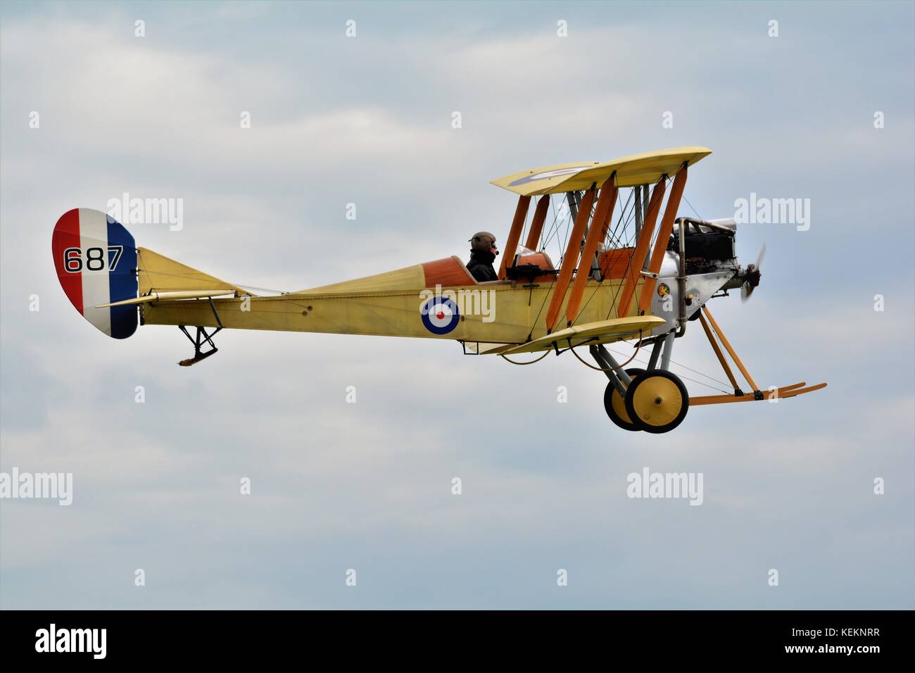 Royal Aircraft factory BE 2 world war one biplane, made for Biggles film Stock Photo