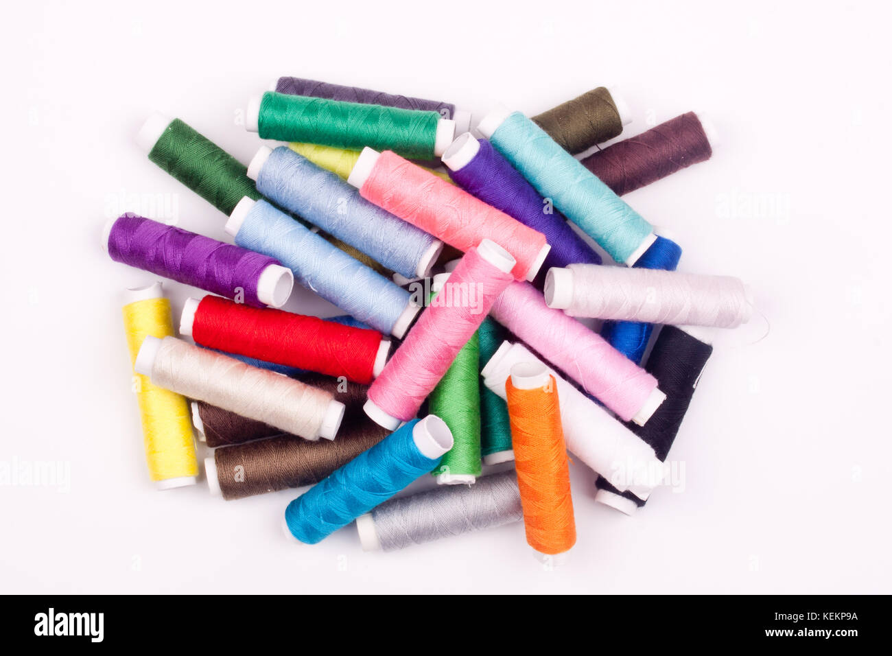 bobbins of thread Stock Photo Alamy