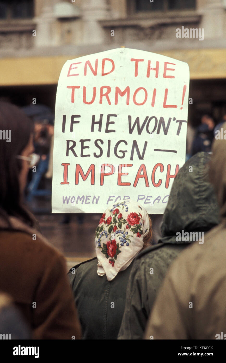 War protest, Chicago, March, 1974 Stock Photo