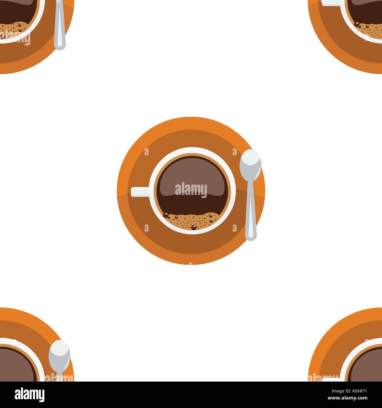 Vector seamless pattern with coffee cups on a white background for ...