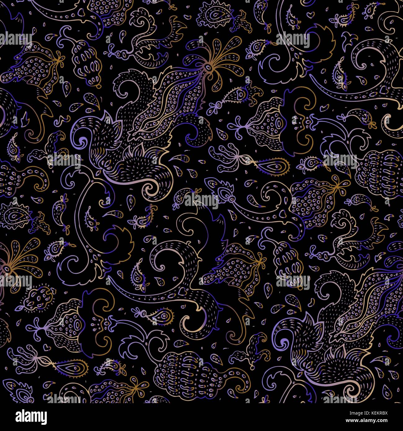 Paisley Beautiful golden seamless background Stock Vector Image & Art