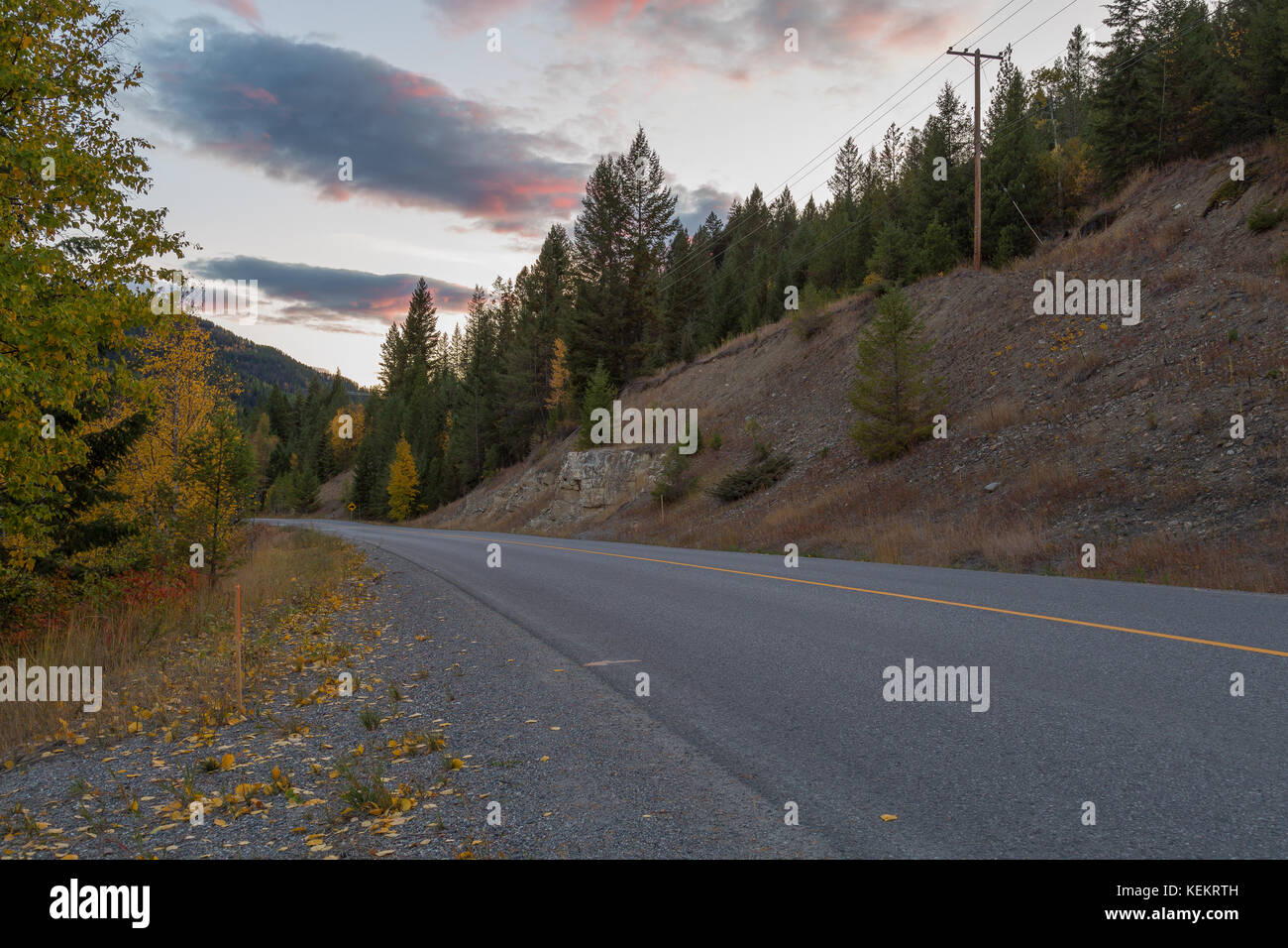 The road between Invermere and Panorama BC Stock Photo Alamy