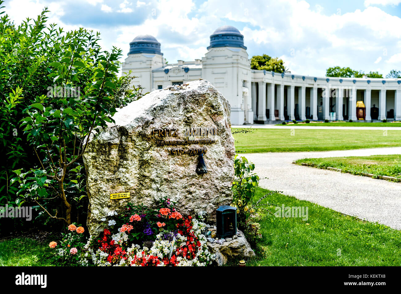 Vienna (Austria), Central Cemetery; Wien, Zentralfriedhof - Grab Fritz Muliar Stock Photo
