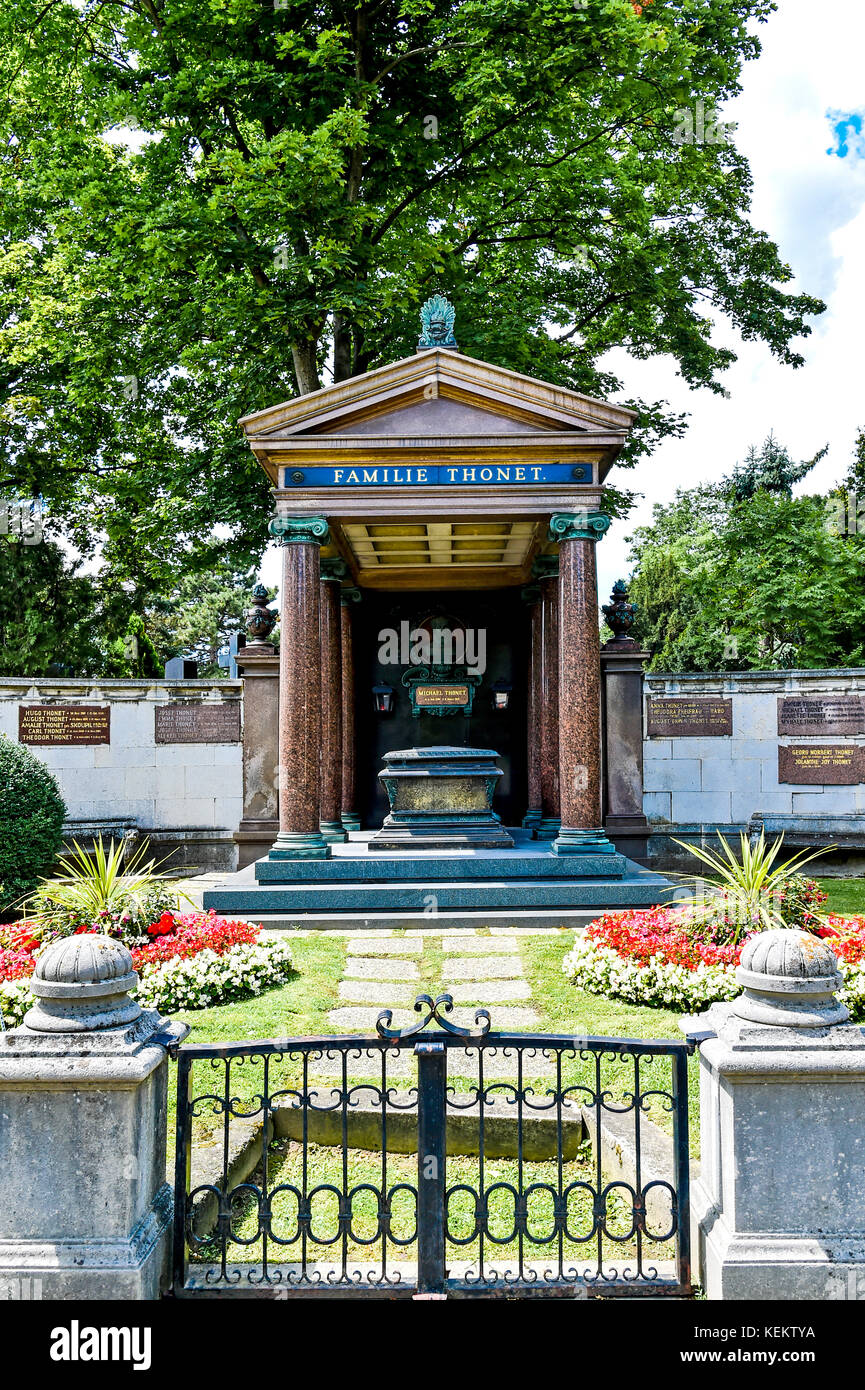 Vienna (Austria), Central Cemetery; Wien, Zentralfriedhof - Grab Familie Thonet Stock Photo