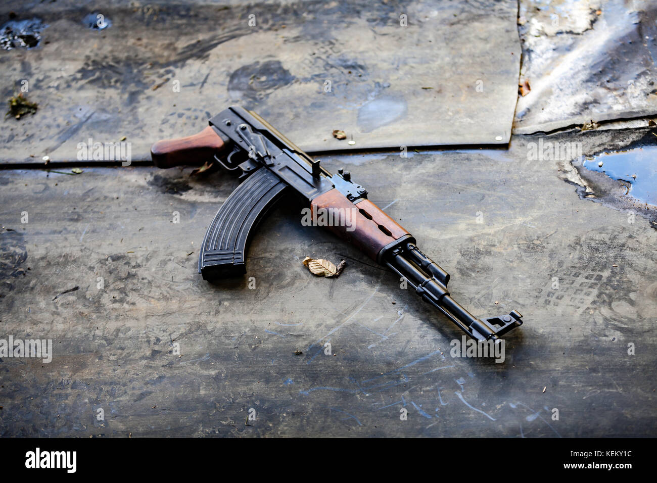 AK-47 Kalashnikov rifle Stock Photo