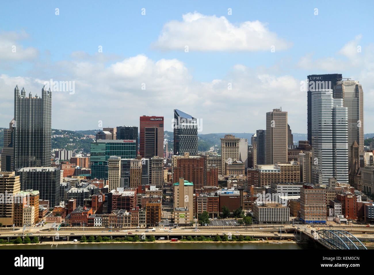 A view from Mount Washington, Pittsburgh, Pennsylvania, United States Stock Photo