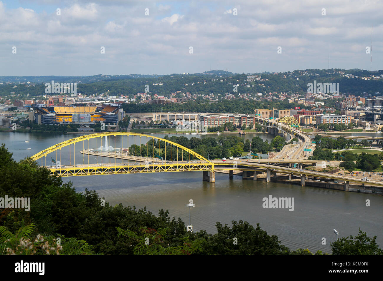 Fort Pitt Bridge, Pittsburgh, Pennsylvania, United States Stock Photo ...