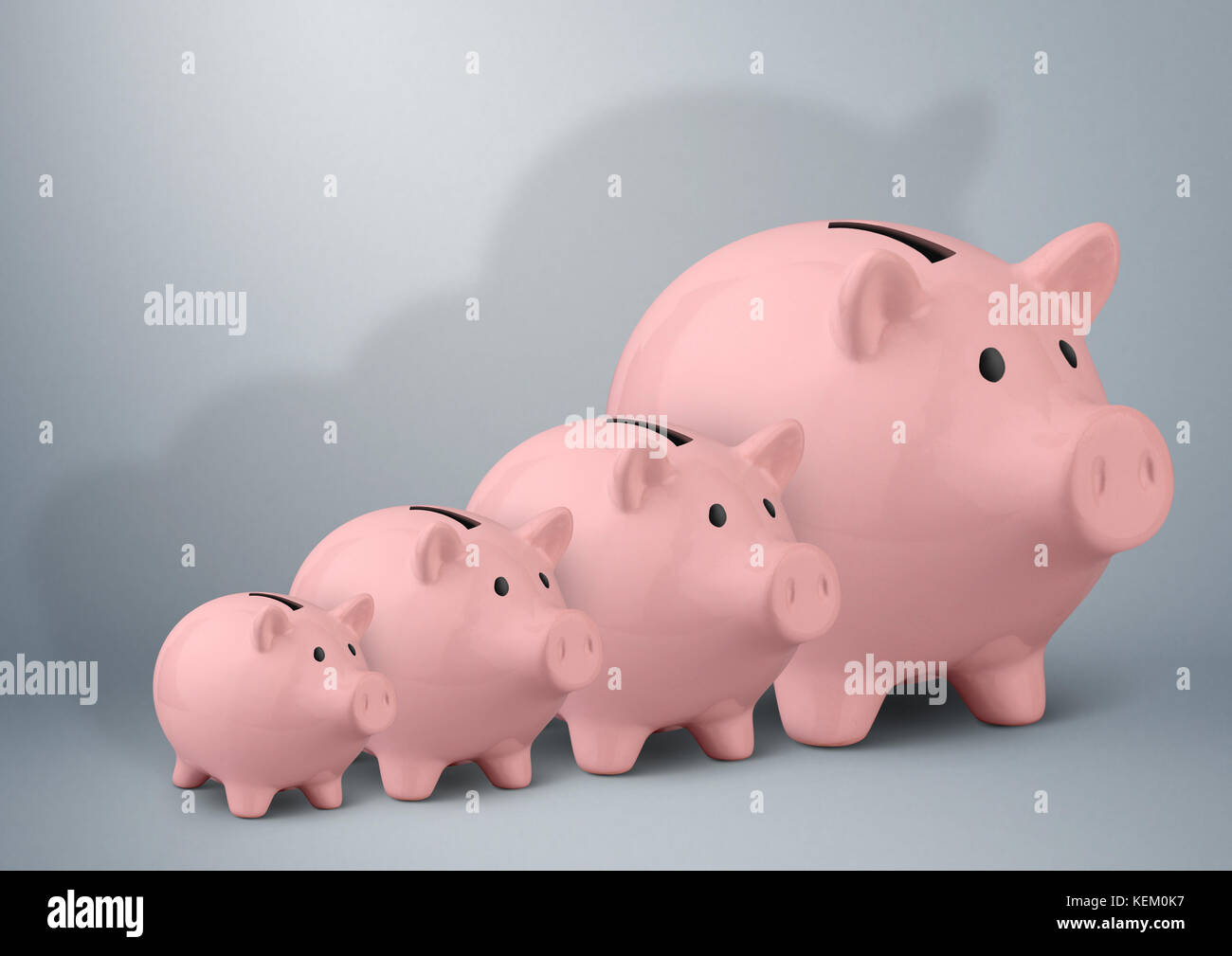 Piggy banks, savings growth concept Stock Photo Alamy