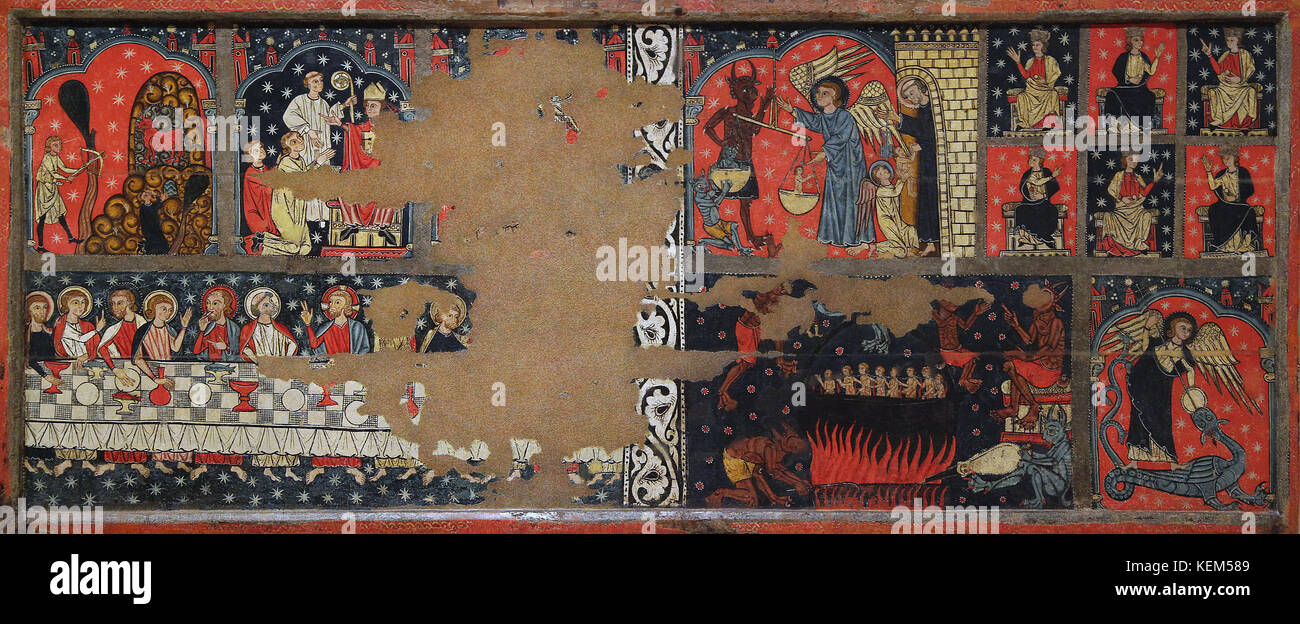 Panel of Saint Michael by Master of Soriguerola - c.1300 Stock Photo