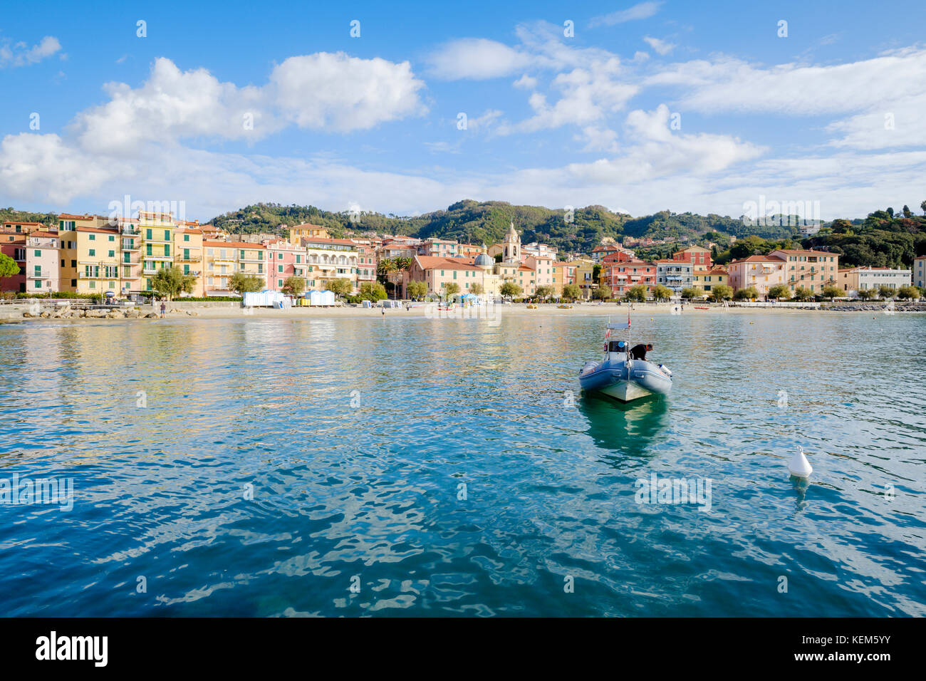 San Terenzo on the Gulf of La Spezia, Liguria, Italy Stock Photo