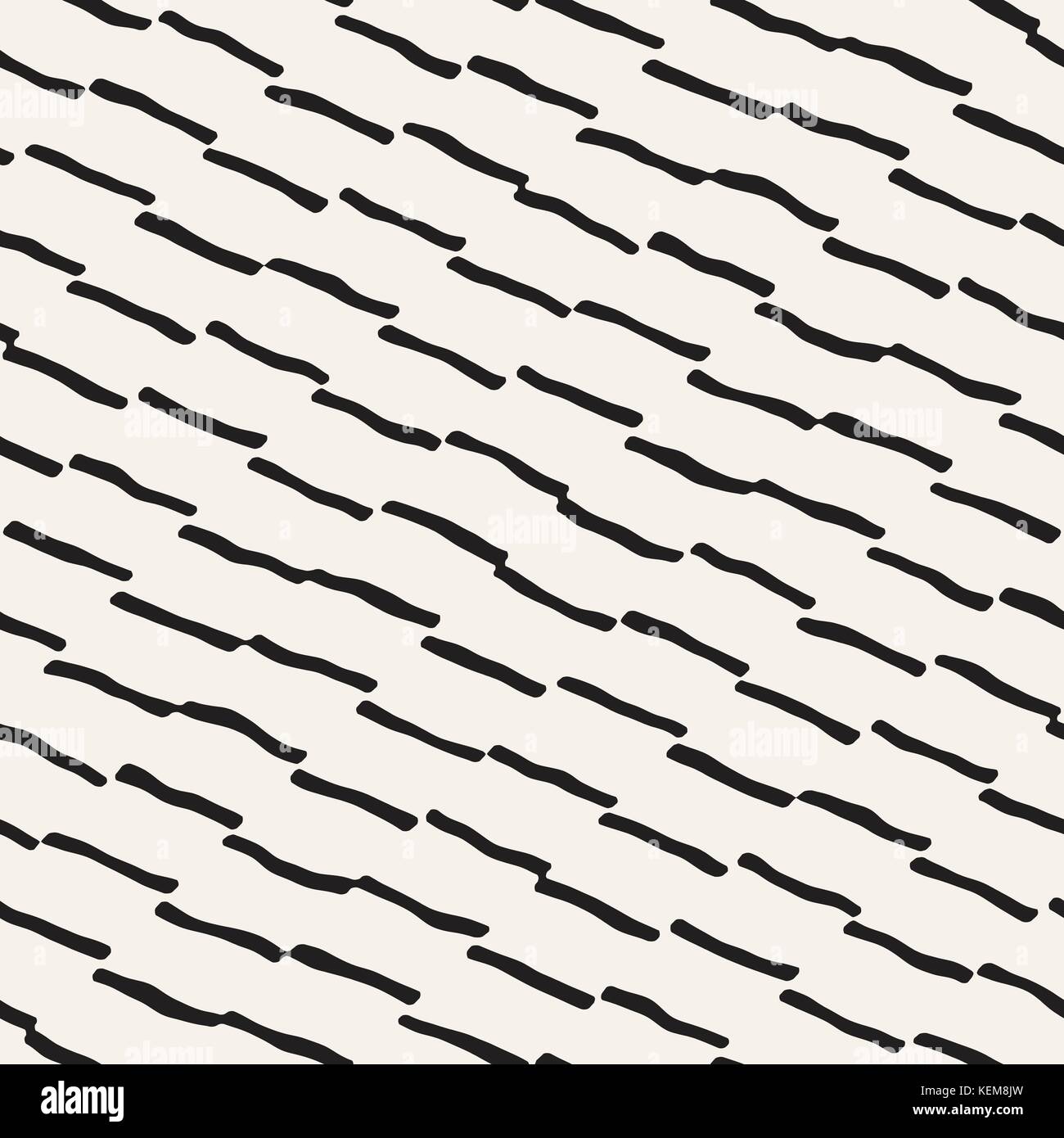 Seamless pattern with hand drawn brush strokes. Ink doodle grunge ...