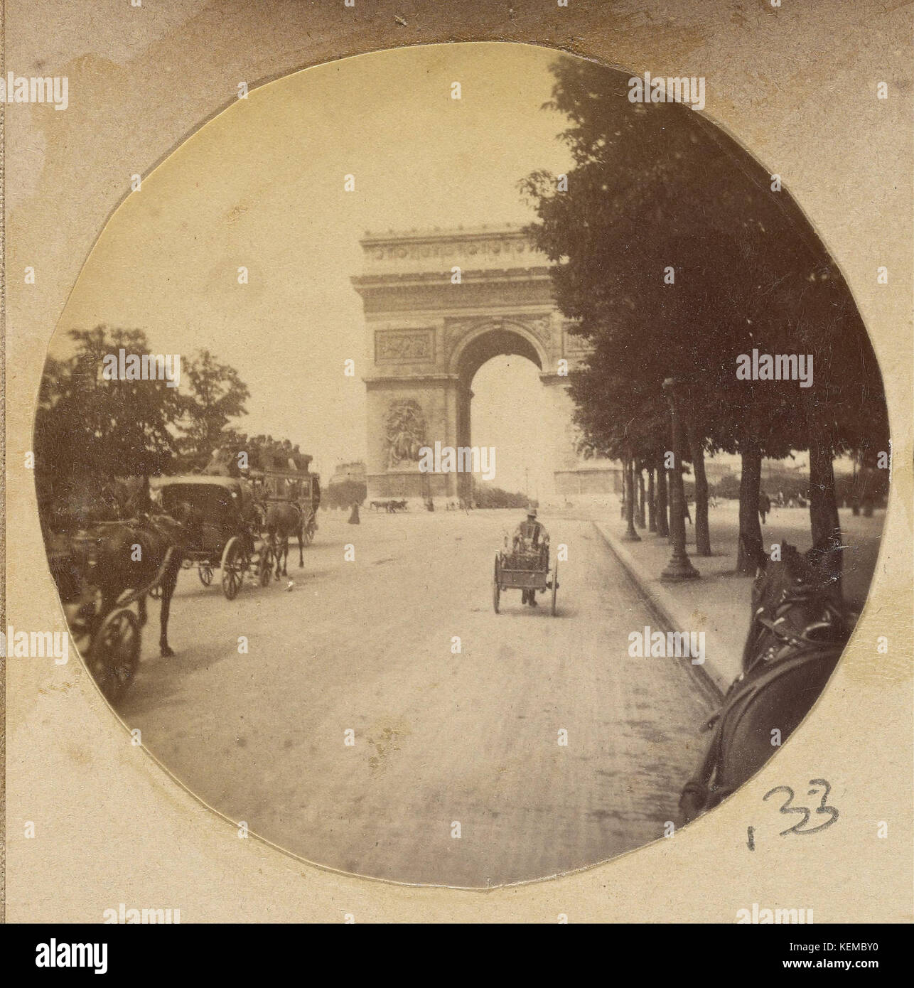 Old photograph arc de triomphe hi-res stock photography and images - Alamy