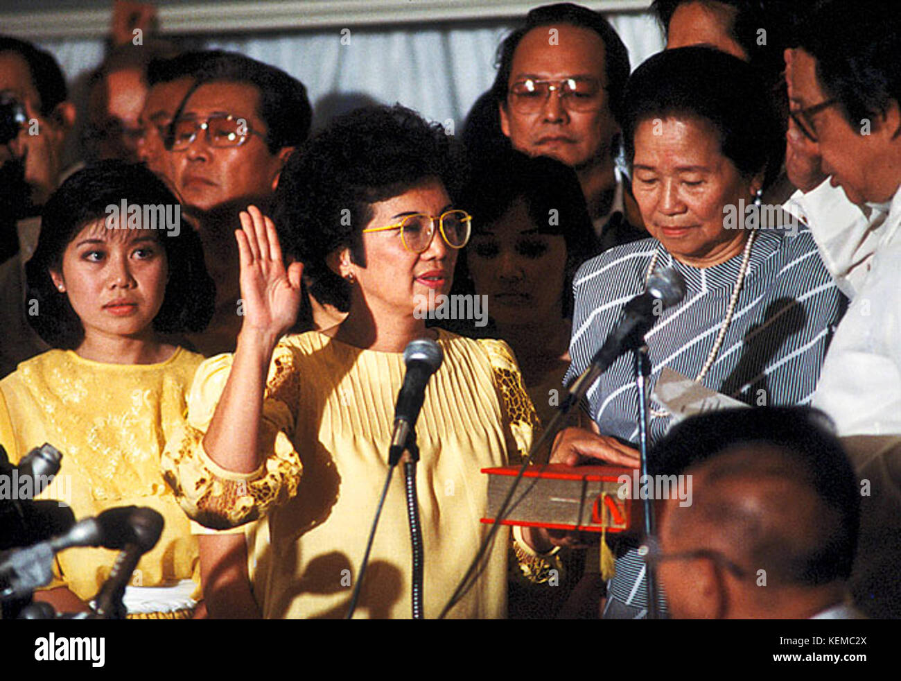 Corazon Aquino inauguration Stock Photo