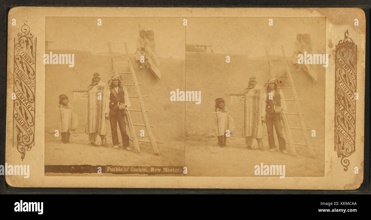 Pueblo of Cochiti, New Mexico, by Continent Stereoscopic Company Stock Photo