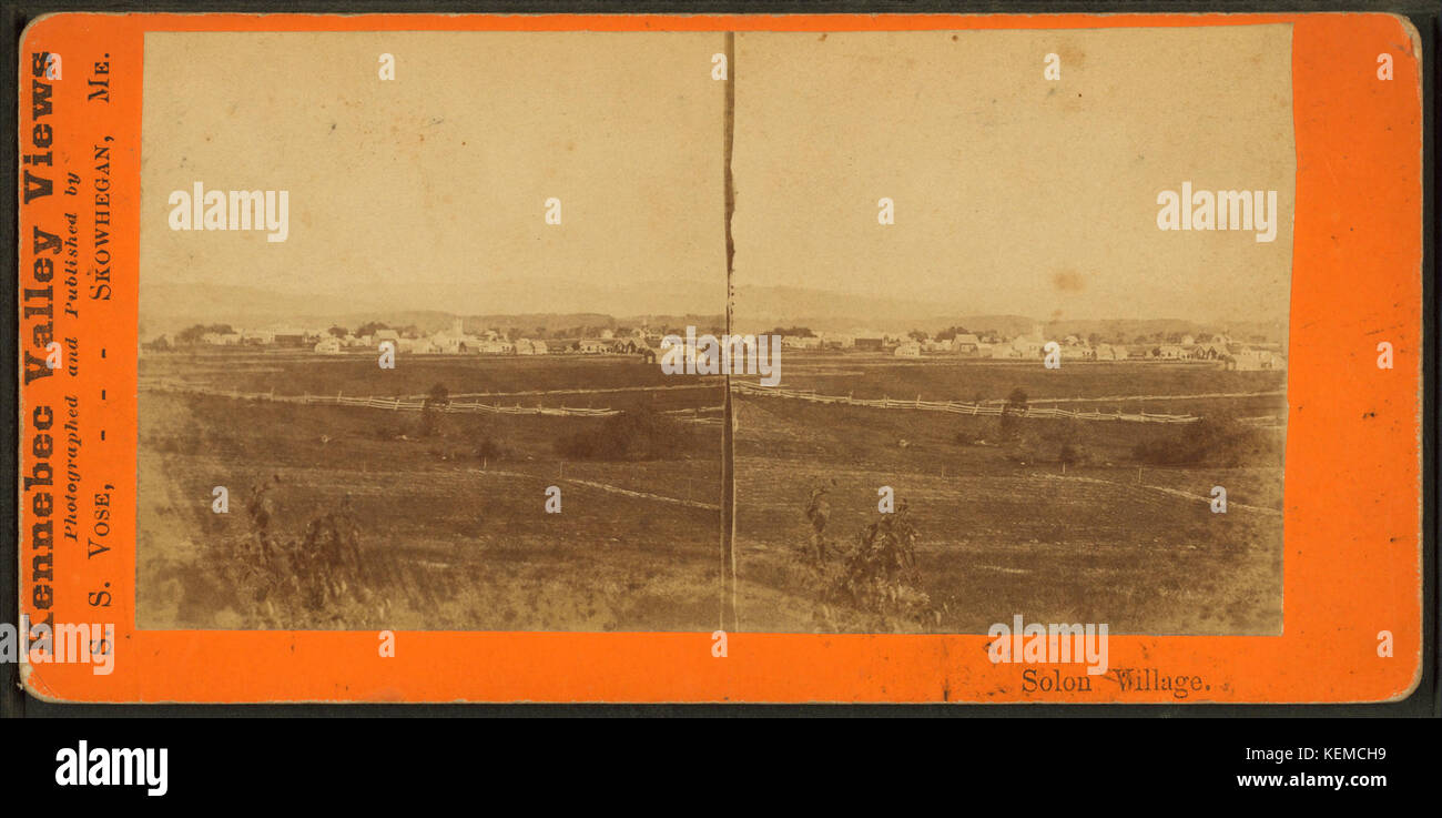 Solon Village, by S. S. Vose Stock Photo Alamy