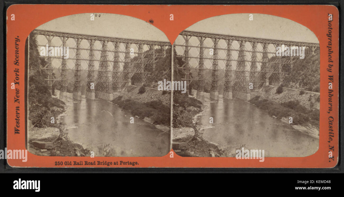 Old Rail Road Bridge at Portage, by L. Washburn Stock Photo Alamy