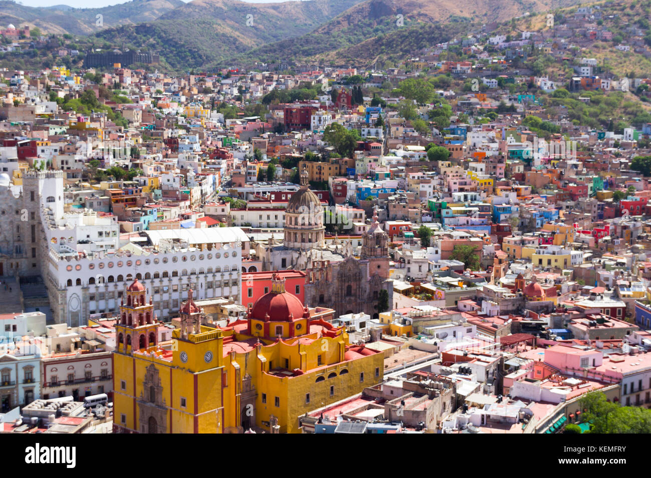 LEON, GUANAJUATO / MEXICO 06 22 2017 Aereal view of downtown Leon
